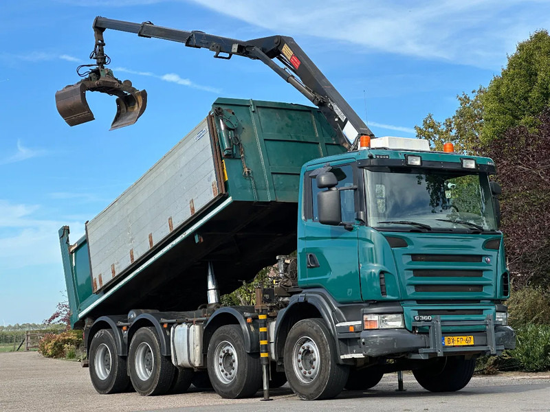 Scania G360 8x4!!Z-Kraan/KIPPER!! - Camion benne, Camion grue: photos 1 Scania G360 8x4!!Z-Kraan/KIPPER!! - Camion benne, Camion grue: photos 1