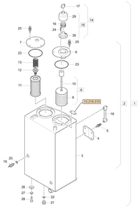 Case 3LML03100 - 31ML01018CG (HYDRAULIC TANK) - Réservoir de carburant pour Engins de chantier: photos 2 Case 3LML03100 - 31ML01018CG (HYDRAULIC TANK) - Réservoir de carburant pour Engins de chantier: photos 2