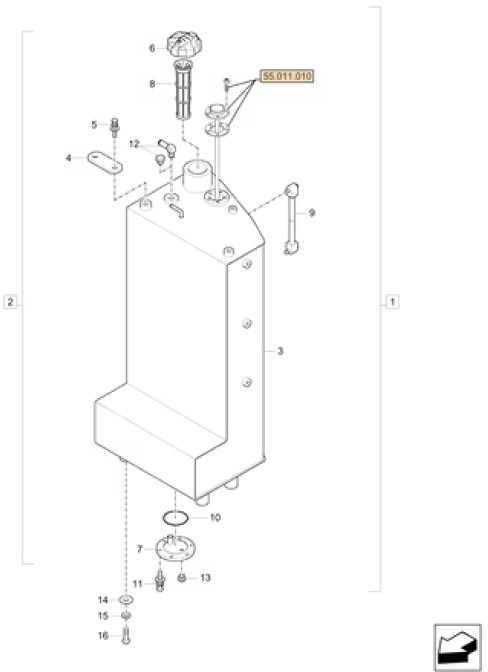 Case 3LML03100 - 33ML02012CG (FUEL) - Réservoir de carburant pour Engins de chantier: photos 1 Case 3LML03100 - 33ML02012CG (FUEL) - Réservoir de carburant pour Engins de chantier: photos 1