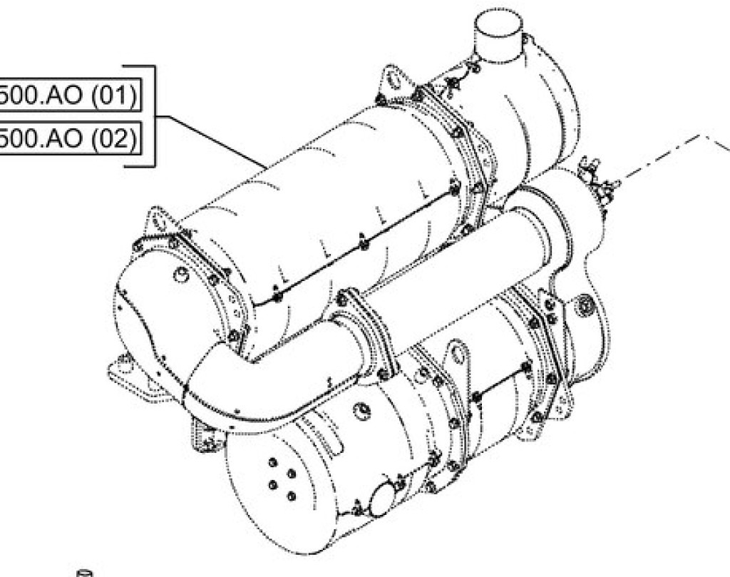 Case 48108098 - 48003497 - Silencieux pour Engins de chantier: photos 1 Case 48108098 - 48003497 - Silencieux pour Engins de chantier: photos 1