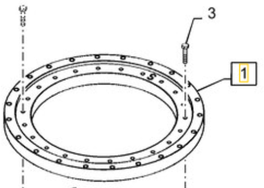 Case PX40F00008F1 - Couronne d'orientation pour Engins de chantier: photos 1 Case PX40F00008F1 - Couronne d'orientation pour Engins de chantier: photos 1