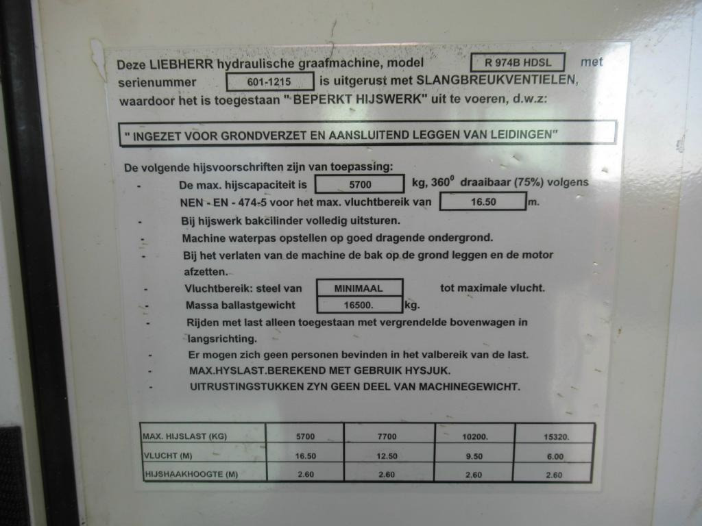 Liebherr R974B-HDSL - - Cabine pour Engins de chantier: photos 3 Liebherr R974B-HDSL - - Cabine pour Engins de chantier: photos 3