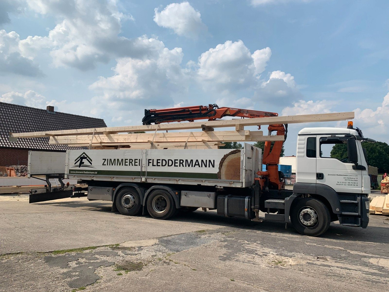 MAN TGS26400-6x2 LL/ TEREX 165 - EA3 - Camion plateau, Camion grue: photos 1 MAN TGS26400-6x2 LL/ TEREX 165 - EA3 - Camion plateau, Camion grue: photos 1