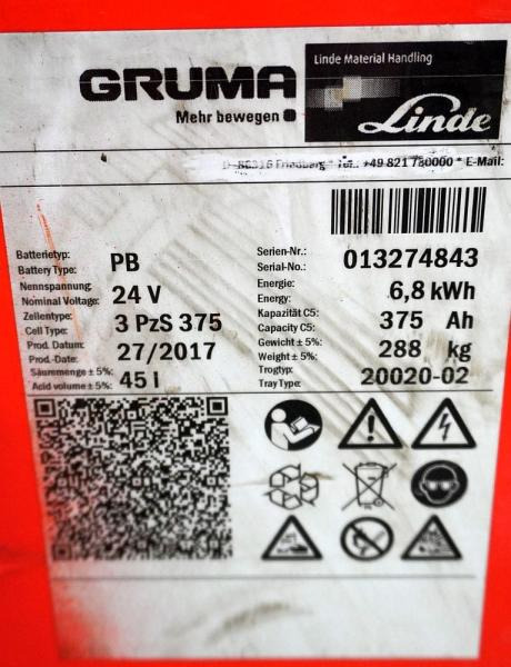GRUMA 24 Volt 3 PzS 375 Ah - Accumulateur pour Matériel de manutention: photos 5 GRUMA 24 Volt 3 PzS 375 Ah - Accumulateur pour Matériel de manutention: photos 5