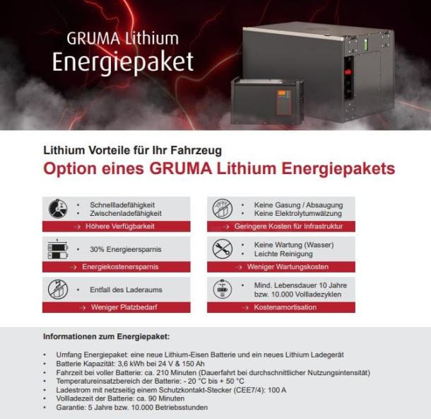 NEUES GRUMA LITHIUM ENERGIEPAKET 24 Volt 2 PzS 150 Ah - Accumulateur: photos 1 NEUES GRUMA LITHIUM ENERGIEPAKET 24 Volt 2 PzS 150 Ah - Accumulateur: photos 1