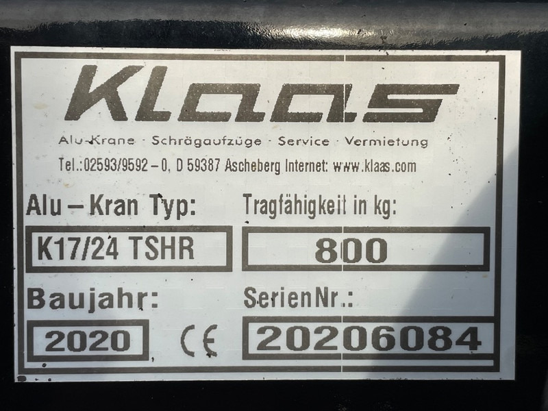 Klaas K 17-24 TSHR - Grue tout-terrain: photos 3 Klaas K 17-24 TSHR - Grue tout-terrain: photos 3
