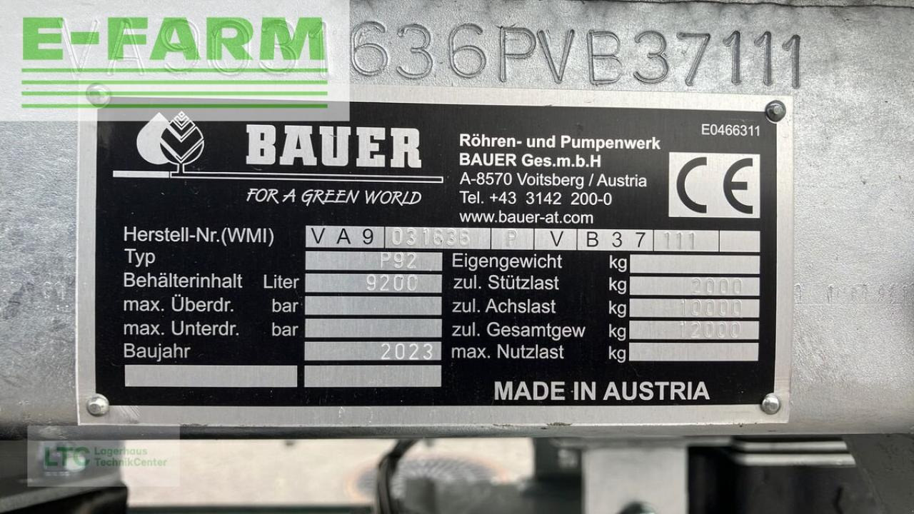 Tonne à lisier Bauer p 92: photos 8