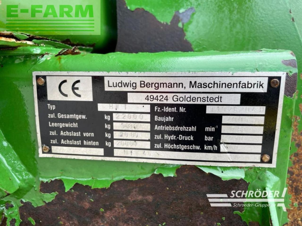 Benne agricole Bergmann htw 45 s: photos 22 Benne agricole Bergmann htw 45 s: photos 22