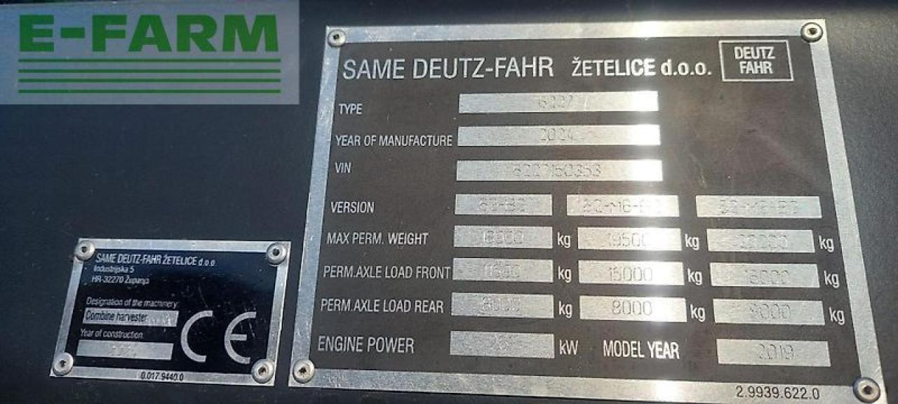 Moissonneuse-batteuse Deutz-Fahr 7206 ts extra power (deutz motor): photos 23