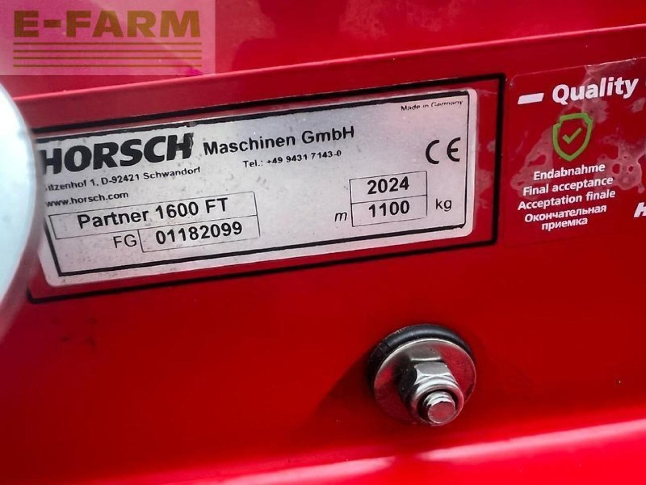 Horsch partner 1600 ft - Semoir: photos 2 Horsch partner 1600 ft - Semoir: photos 2