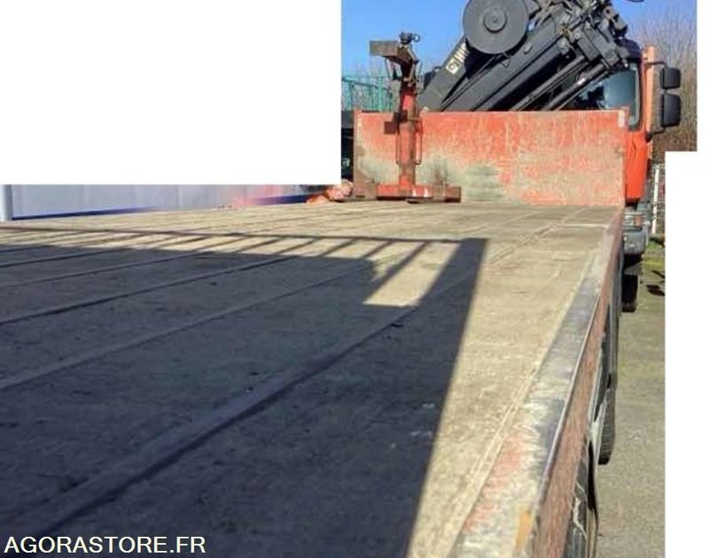 Camion Renault Kerax 430 DXI plateau grue 8X4-2012: photos 8