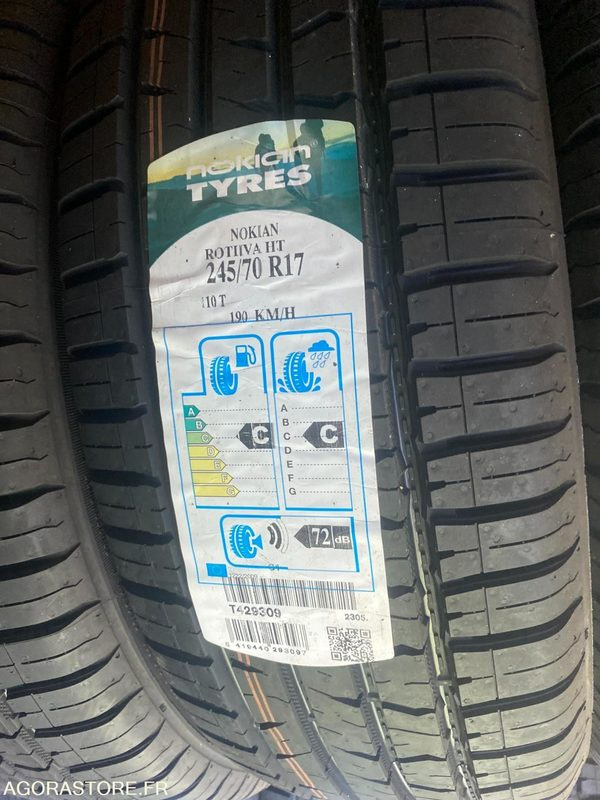 LOT DE 20 PNEUS NOKIAN ROTIIVA HT 245/70R17 110T DOT 2019 (T429309) - Pneu: photos 1 LOT DE 20 PNEUS NOKIAN ROTIIVA HT 245/70R17 110T DOT 2019 (T429309) - Pneu: photos 1