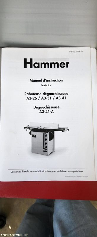 Raboteuse-dégauchisseuse A3-26 / A3-31 / A3-41 - Très bon état - Outil/ Équipement: photos 1 Raboteuse-dégauchisseuse A3-26 / A3-31 / A3-41 - Très bon état - Outil/ Équipement: photos 1