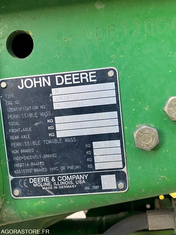 Tracteur John Deere 6120 - Tracteur agricole: photos 4 Tracteur John Deere 6120 - Tracteur agricole: photos 4