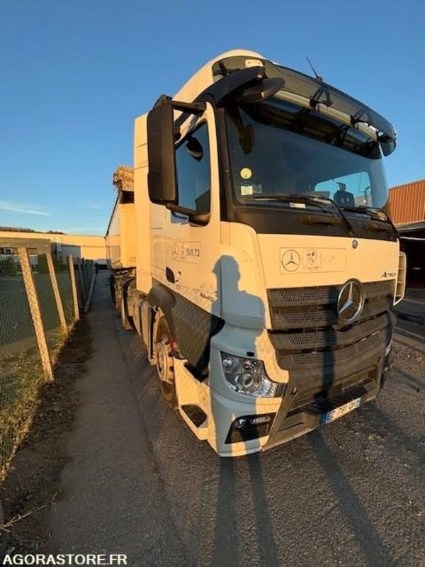 TRACTEUR 4X2 MERCEDES ACTROS 1845 2018 385 000 KM + BENNE ALUMINIUM SHMITZ 2016 - Tracteur routier: photos 3 TRACTEUR 4X2 MERCEDES ACTROS 1845 2018 385 000 KM + BENNE ALUMINIUM SHMITZ 2016 - Tracteur routier: photos 3