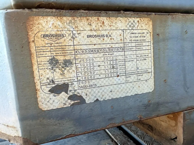 Semi-remorque surbaissé Broshuis 3 X EXTENDABLE TOTALE 42 M + EXTENSION TRACK DEFECTIVE: photos 13 Semi-remorque surbaissé Broshuis 3 X EXTENDABLE TOTALE 42 M + EXTENSION TRACK DEFECTIVE: photos 13