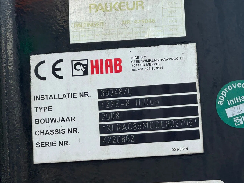Camion grue DAF CF 85.360 8x2 + HIAB 422E8 REMOTE CONTROLE: photos 11