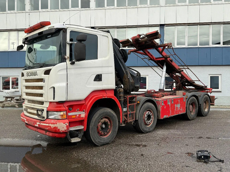 Scania R500 V8 8X4 + HIAB 220-5 + REMOTE + CABLELIFT - FULL STEEL SUSP. MANUAL GEAR. BIG AXLES - Camion grue: photos 4 Scania R500 V8 8X4 + HIAB 220-5 + REMOTE + CABLELIFT - FULL STEEL SUSP. MANUAL GEAR. BIG AXLES - Camion grue: photos 4