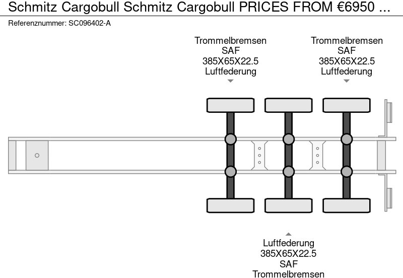 Semi-remorque frigorifique Schmitz Cargobull Schmitz Cargobull PRICES FROM €6950 TO €8950,- 40 X CARRIER 1850 MT D/E SAF AXELS: photos 15