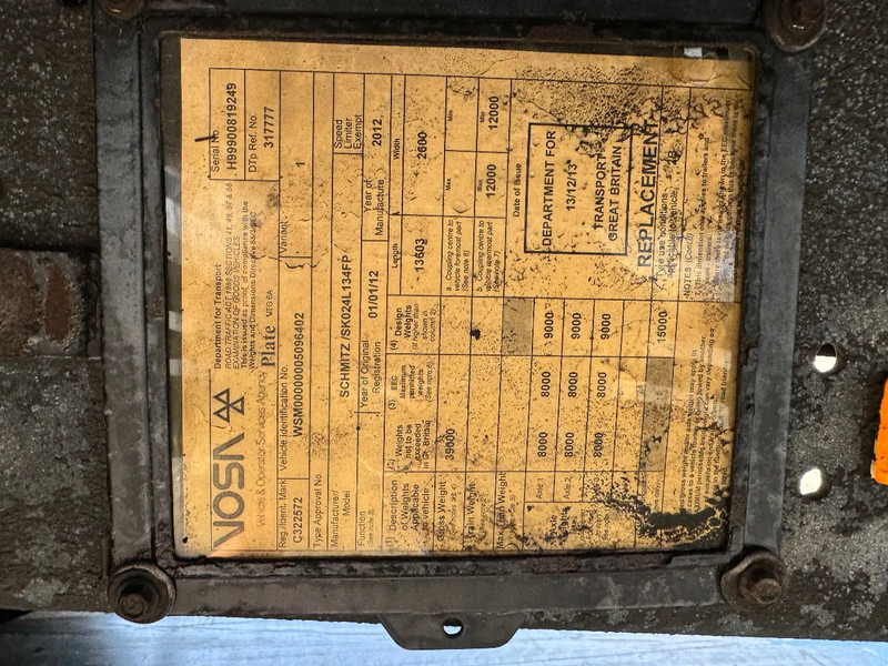 Semi-remorque frigorifique Schmitz Cargobull Schmitz Cargobull PRICES FROM €6950 TO €8950,- 40 X CARRIER 1850 MT D/E SAF AXELS: photos 14