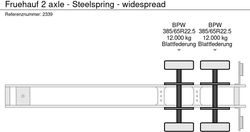 Semi-remorque porte-conteneur/ Caisse mobile Fruehauf 2 axle - Steelspring - widespread: photos 11