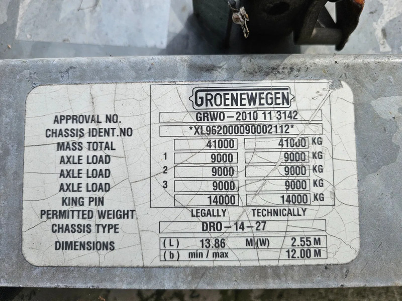 Groenewegen SAF - DISC - DRO-14-27 - Semi-remorque plateau: photos 3 Groenewegen SAF - DISC - DRO-14-27 - Semi-remorque plateau: photos 3