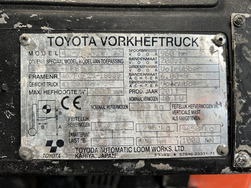 Chariot élévateur à gaz Toyota 42 7FGF 25: photos 15