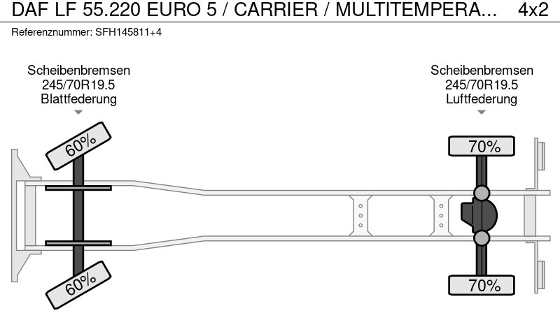 Camion frigorifique DAF LF 55.220 EURO 5 / CARRIER / MULTITEMPERATUUR / DHOLLANDIA: photos 14
