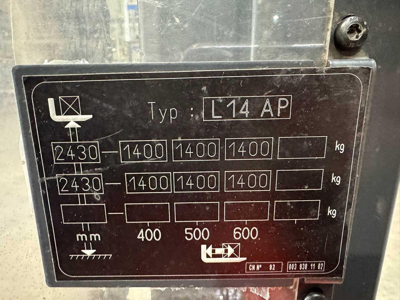 Chariot élévateur 2017 SERVICE +UVV 10/2026 LINDE L14AP EVO 1.400KG SCALE PALLET TRUCK ANT 3.817 HOURS: photos 14