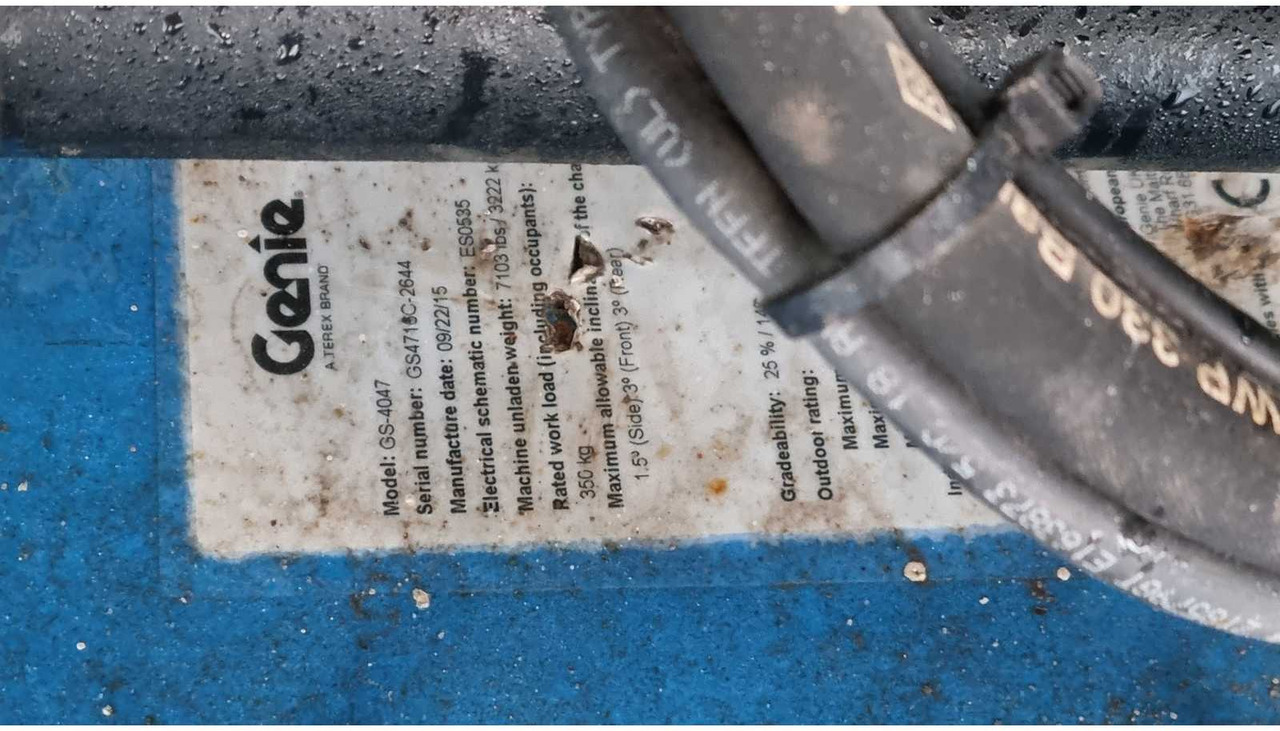 Nacelle GENIE - GS4047 - AERIAL WORK PLATFORMS - 2015 (77294287): photos 13