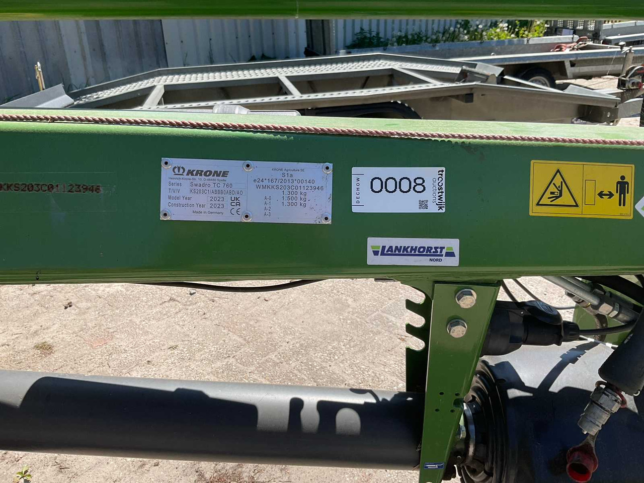 Krone KS203C1-Swadro TC 760 - Remorque agricole: photos 5 Krone KS203C1-Swadro TC 760 - Remorque agricole: photos 5