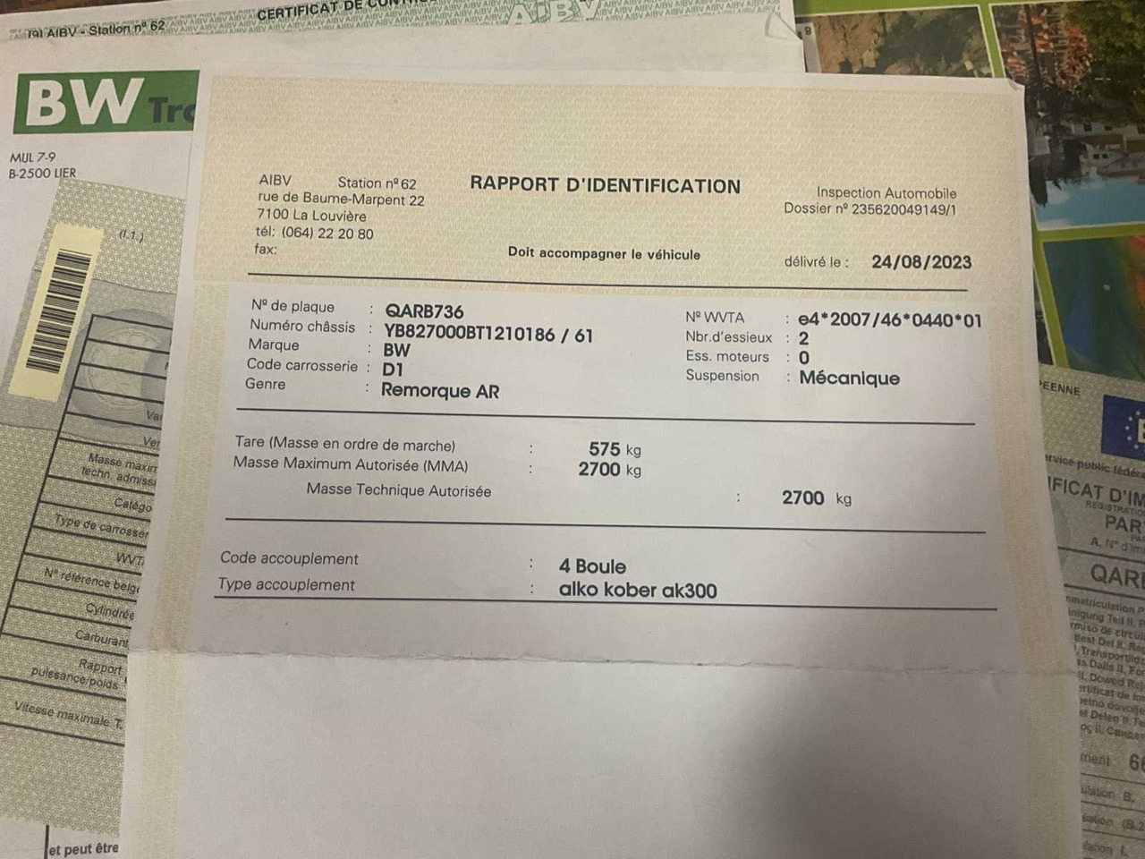 2012 BW TRAILERS 02T - Remorque: photos 5 2012 BW TRAILERS 02T - Remorque: photos 5