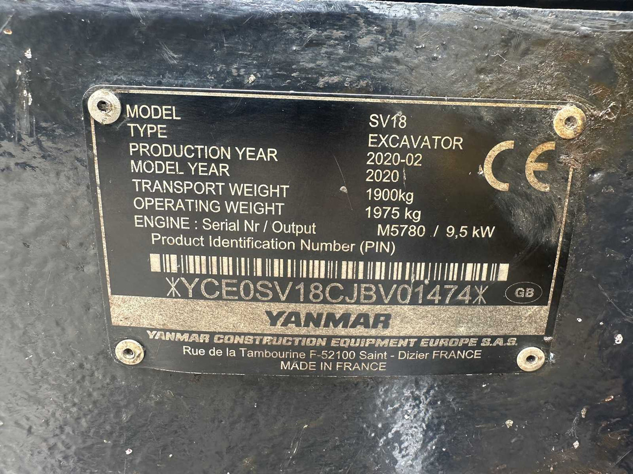 Mini pelle Yanmar SV18: photos 16