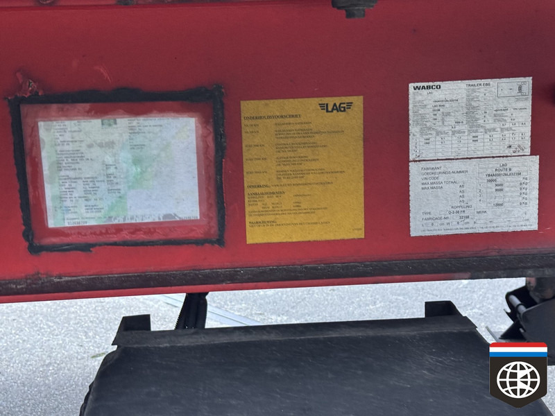 Semi-remorque frigorifique LAG 0-2-30 FR FRIGO CITY TRAILER / TAIL LIFT / 2x SAF AXLE DISK 1x LIFT AXLE 1x STEER AXLE: photos 8