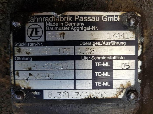 Axles S91 - Pièces de rechange: photos 2 Axles S91 - Pièces de rechange: photos 2