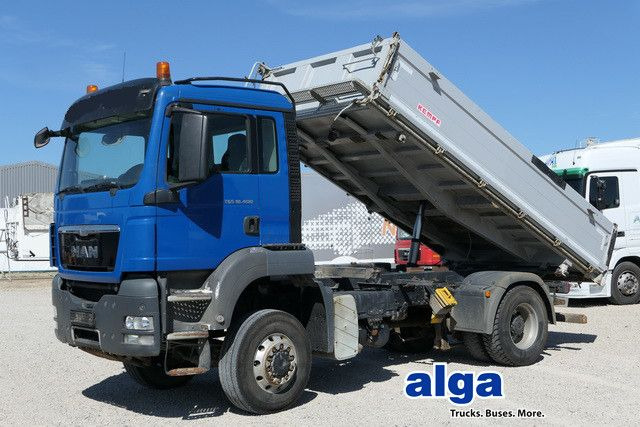 MAN 18.400 TGS BL 4x4, Allrad, klima, AHK,Alu-Felgen - Camion benne: photos 1 MAN 18.400 TGS BL 4x4, Allrad, klima, AHK,Alu-Felgen - Camion benne: photos 1