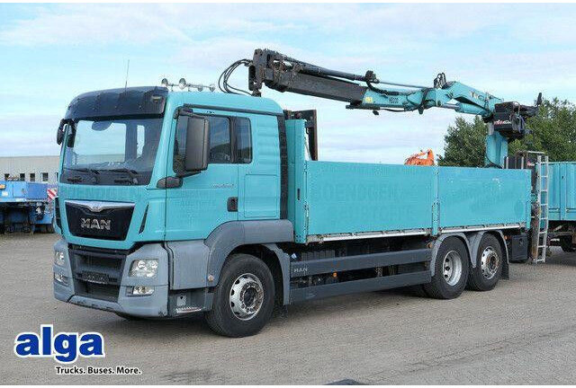 MAN 26.440 TGS BL 6x2, Hyva HB230 E4, Lenk-Lift - Camion plateau: photos 1 MAN 26.440 TGS BL 6x2, Hyva HB230 E4, Lenk-Lift - Camion plateau: photos 1