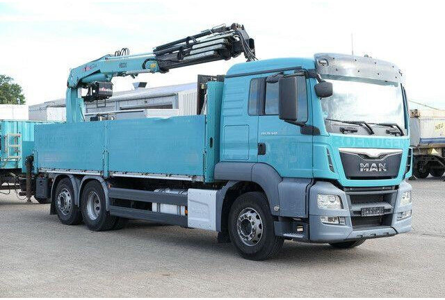 MAN 26.440 TGS BL 6x2, Hyva HB230 E4, Lenk-Lift - Camion plateau: photos 2 MAN 26.440 TGS BL 6x2, Hyva HB230 E4, Lenk-Lift - Camion plateau: photos 2