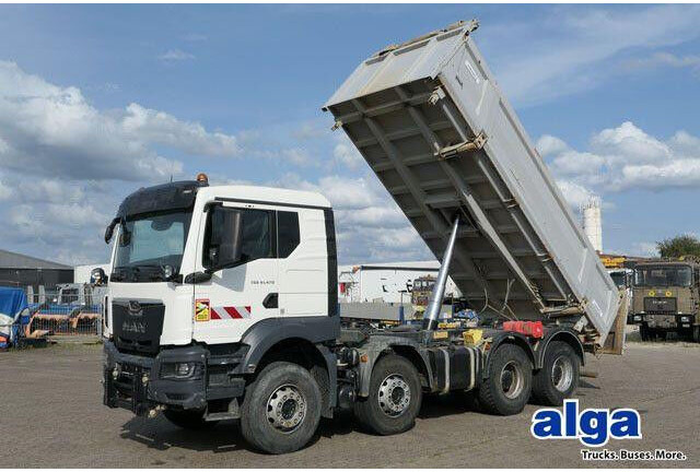 MAN 41.470 TGS 8x4, Bordmatik, Anbauplatte, Kombitür - Camion benne: photos 1 MAN 41.470 TGS 8x4, Bordmatik, Anbauplatte, Kombitür - Camion benne: photos 1