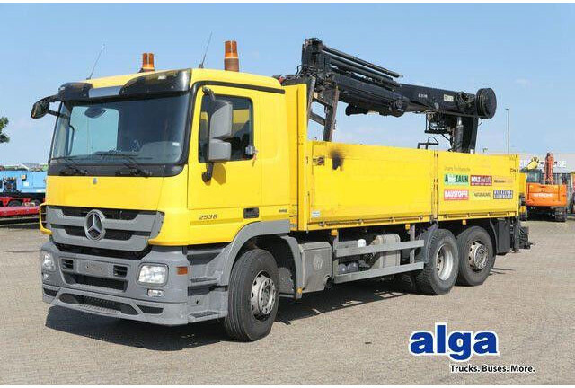 Mercedes-Benz 2536 Actros/MP3/HIAB 211DL/AHK/Klima - Camion plateau: photos 1 Mercedes-Benz 2536 Actros/MP3/HIAB 211DL/AHK/Klima - Camion plateau: photos 1