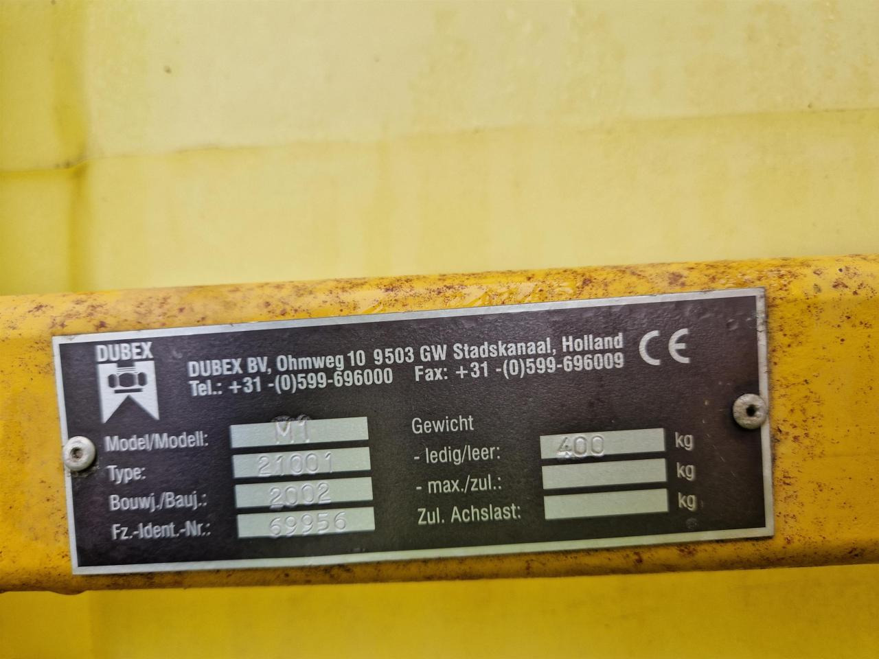 Dubex MODEL 1 - Pulvérisateur traîné: photos 4 Dubex MODEL 1 - Pulvérisateur traîné: photos 4