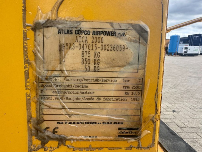 Atlas-Copco ATCA 2000 Deutz F2L 1011 Mobiele Diesel Schroefcompressor 18.5 kW 7 Bar - Compresseur d'air: photos 3 Atlas-Copco ATCA 2000 Deutz F2L 1011 Mobiele Diesel Schroefcompressor 18.5 kW 7 Bar - Compresseur d'air: photos 3