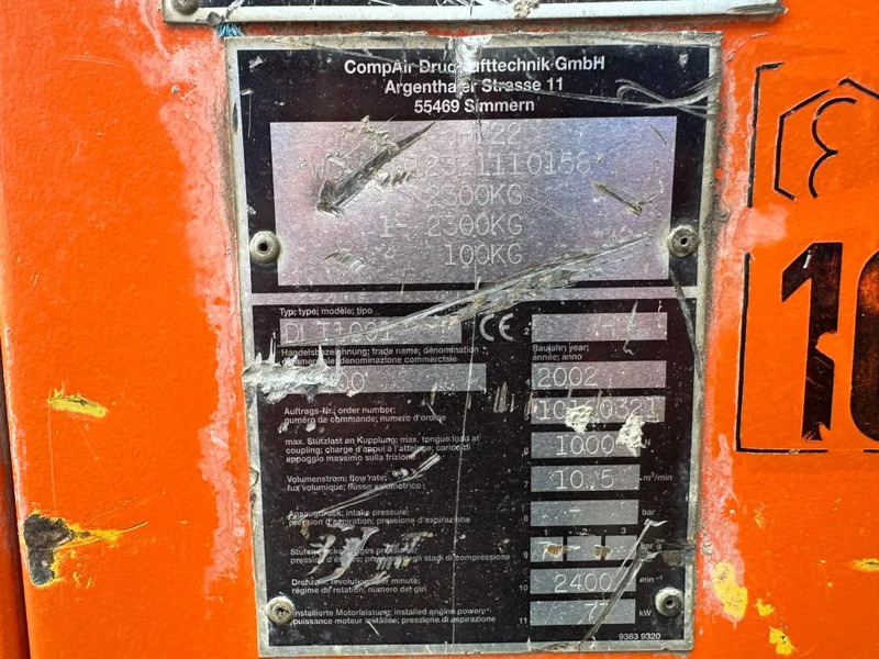 Compair C100 Mercedes OM 364 A 10.5 m3 / min 77 kW 7 Bar Silent Diesel Compressor - Compresseur d'air: photos 3 Compair C100 Mercedes OM 364 A 10.5 m3 / min 77 kW 7 Bar Silent Diesel Compressor - Compresseur d'air: photos 3