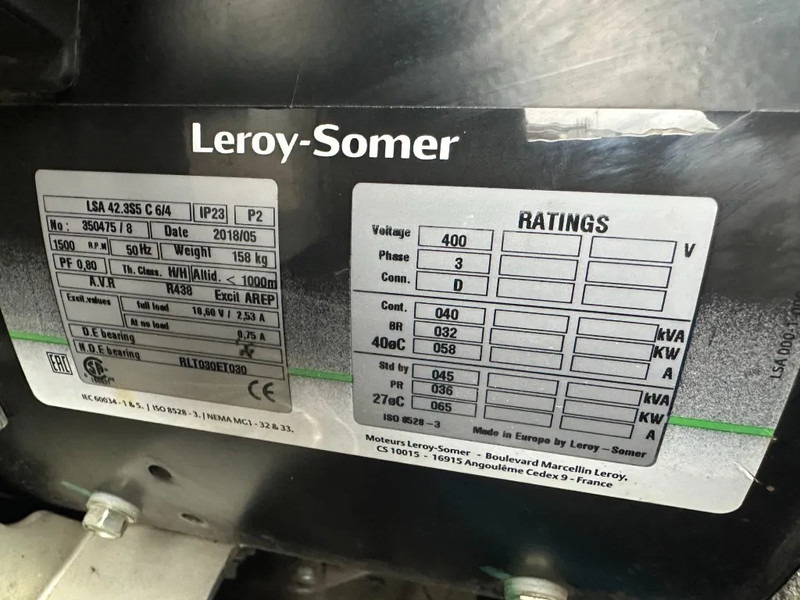 Groupe électrogène Europower EPUS44TDE Kubota Leroy Somer 44 kVA Supersilent Rentalg eneratorset 2018 !: photos 10