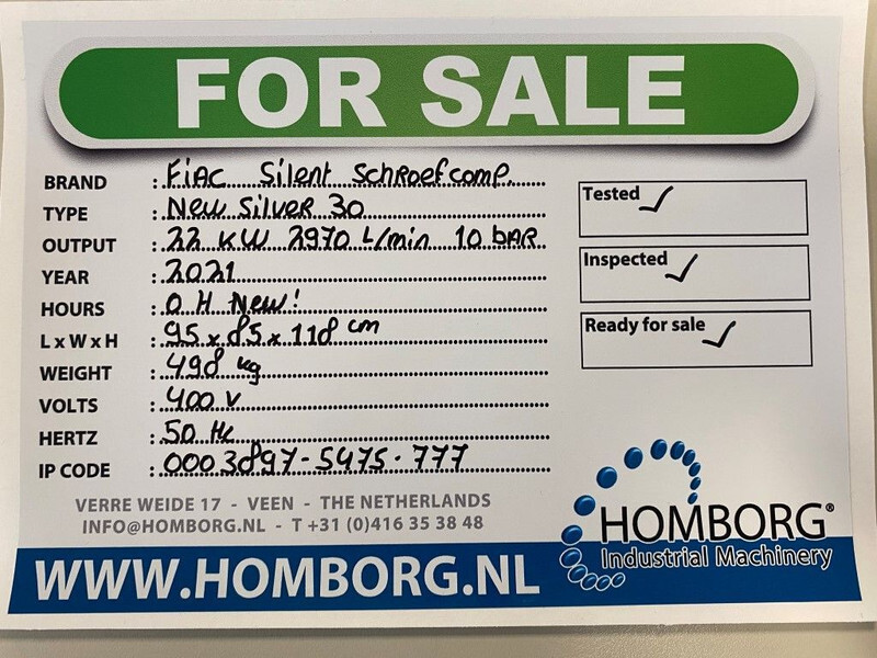 Fiac New Silver 30 Silent 22 KW 2970 L / min 10 Bar Elektrische Schroefcompressor - Compresseur d'air: photos 2 Fiac New Silver 30 Silent 22 KW 2970 L / min 10 Bar Elektrische Schroefcompressor - Compresseur d'air: photos 2