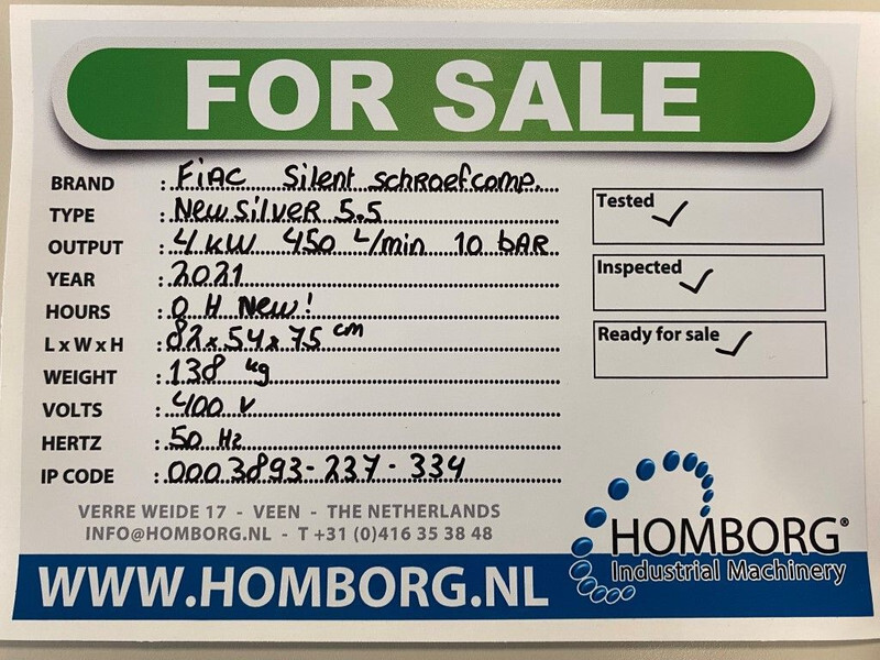 Fiac New Silver 5.5 Silent 4 kW 450 L / min 10 Bar Elektrische Schroefcompressor - Compresseur d'air: photos 2 Fiac New Silver 5.5 Silent 4 kW 450 L / min 10 Bar Elektrische Schroefcompressor - Compresseur d'air: photos 2