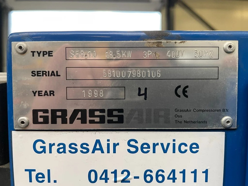 Grassair S58.10 Elektrische Schroefcompressor 18.5 kW 2500 L / min 10 Bar - Compresseur d'air: photos 4 Grassair S58.10 Elektrische Schroefcompressor 18.5 kW 2500 L / min 10 Bar - Compresseur d'air: photos 4