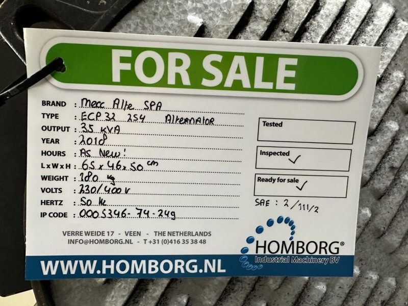 Groupe électrogène MECC ALTE SPA ECP32 2S4 Generatordeel 35 kVA Alternator as New ! 2018 overstock !: photos 9