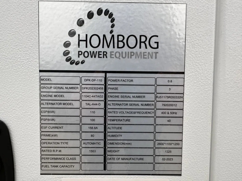 Groupe électrogène neuf Perkins 1104C-44TAG2 Leroy Somer 110 kVA Silent generatorset LOADSHARING / SYNCHRONISING TO GRID: photos 5