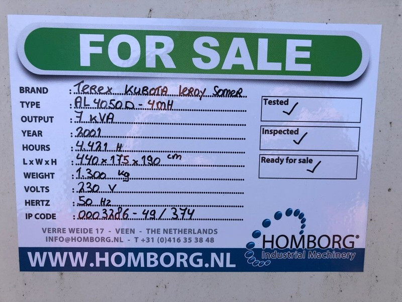 Mat d'éclairage Terex Kubota Leroy Somer 7 kVA lichtmast aggregaat light tower: photos 15